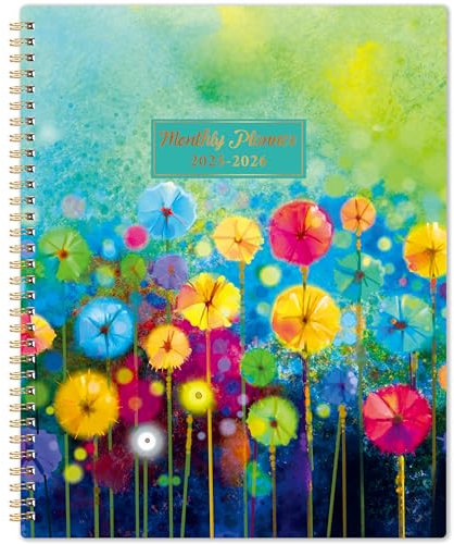 Planer 2026 – Monatsplaner 2026, von Januar 2026 bis Dez. 2026, 22,9 x 27,9 cm, Kalender 2026, 12 Monatsreiter und Rückentasche