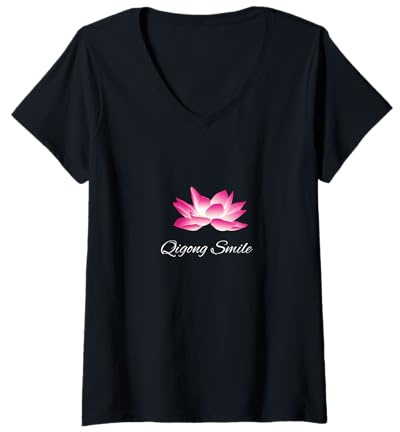 Donna T-shirt Tai Chi e Qi Gong per istruttori e praticanti Maglietta con Collo a V