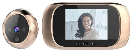 Cámara digital inteligente para puerta de mirilla, con pantalla de 2.8 pulgadas, grabación automática de fotos, lente gran angular, visor de puerta operado con pilas para vigilancia de seguridad en el