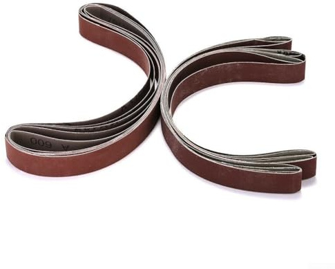 Lot de 15 bandes abrasives en carbure de silicium grain 600 800 1000 pour une utilisation professionnelle sur métal, bois, panneaux de particules et surfaces décoratives 2,5 x 76,2 cm