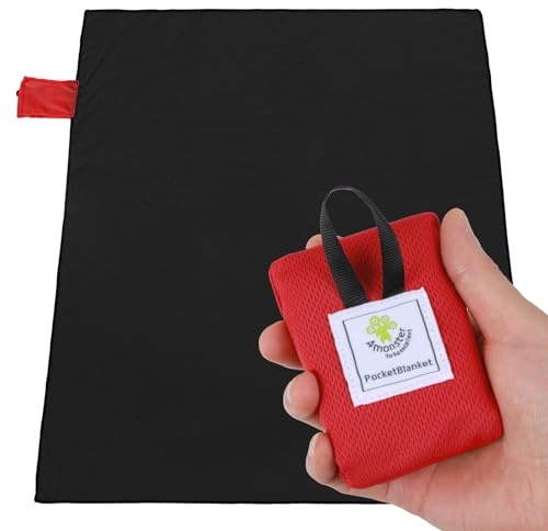 Xinjoduz 110x70cm 2-in-1 Stranddecke Sandfrei Wasserdicht Beach Picknickdecke, Ultraleicht Ultradünne Tragbare Einfach Faltbar Outdoor Decke Für Camping, Strand, Park, Festival & Picknick (Rot)