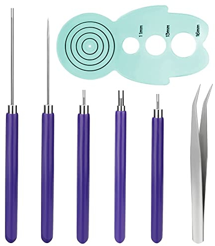 Kopinma Quilling Tools Set,5Pcs Paper Flower Tools,Quilling Slotted Tools for Rolling Paper Flowers Crafts DIY Beginners