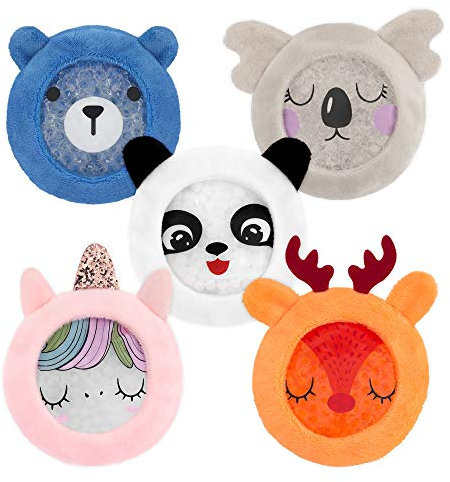 Navaris Kühlkissen 5 teilig - 5x Kälte Kissen Set kalt - Gelkissen Kompresse Kühlpack - Gel Kühlpads für Kinder und Erwachsene