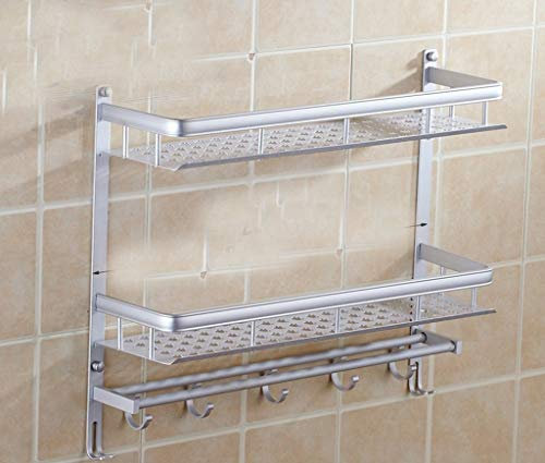 Bathroom Toilet Toilets Bathroom Shelf Double Wall Storage Shelf Toilet Washstand (Size : 50cm)