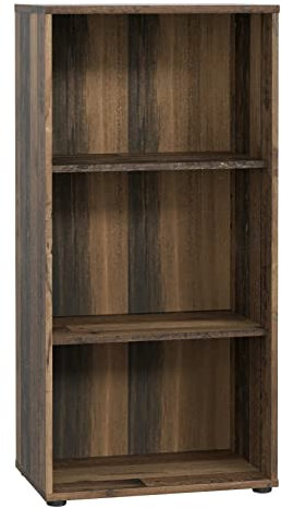 FORTE TEMPRA 2 Regal mit 2 Einlegeböden, Holzwerkstoff, Old – Wood Vintage Dekor, (B x H x T) 54 x 111,1 x 34,8 cm