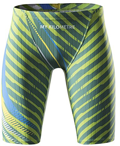 MY KILOMETRE Costume da Bagno Uomo - Jammer Nuoto Competizione con Cloro-Resistente e Asciugatura Rapida, per Competizioni e Allenamenti in Piscina