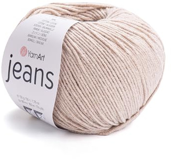 YarnArt Jeans Sport Fil 55 % cotone 45 % acrilico, 1 matassa/gomitolo da 50 g 160 m, filato morbido per amigurumi (Colore 87)