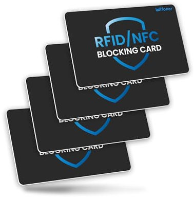 WHonor RFID & NFC Blocker Karte – Schutz gegen Datendiebstahl, ultradünne für Brieftasche/Geldbörse