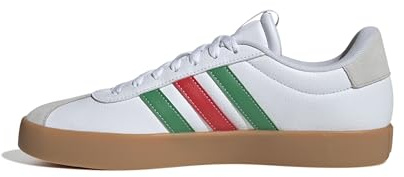 adidas Homme VL Court 3.0 Shoes, Cloud White/Green/Red, 42 EU