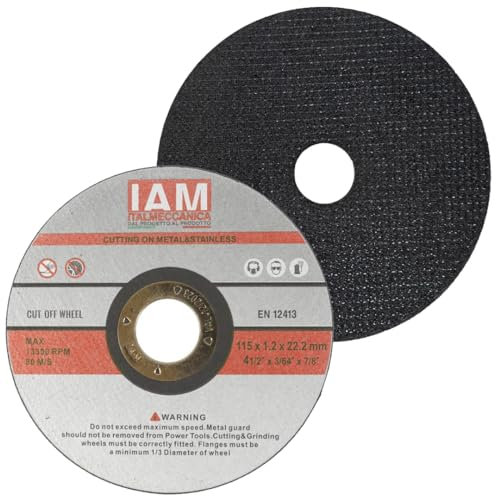 Mole da taglio | 115 X 1,2 X 22 | 100 Pezzi | Dischi taglio metallo | Dischi Lamellari Professionali Fibra di Metallo e Acciaio
