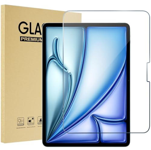 ProCase 1 Verre Trempé pour iPad Air 13 Pouces (M4) 2026/(M3) 2025/(M2) 2024, Film Protection Ecran, Screen Protecteur, Anti Rayures Sans Bulles 0.33mm Épaisseur Dureté 9H