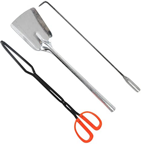 MAGICLULU Pinza Per Stufa Manico Lungo Raccoglitore Per Pulizia Da Esterno Pinza Per Carbone Per Braciere Portatile Per Campeggio
