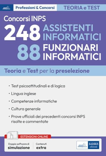 Concorsi INPS 248 assistenti informatici e 88 funzionari informatici: Teoria e test per la preselezione
