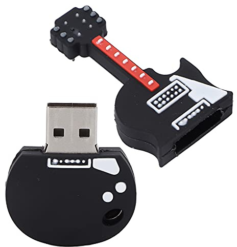Fabater Basgitarr USB-minne 32 GB Söt Bärbar Tumminne Datalagring Stick Present för Musikälskare PC Laptop Plug and Play (ShChGB)
