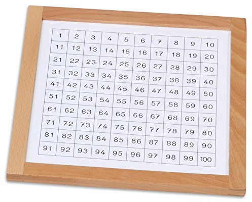 Betzold - Kontrollkarte für das Hunderterbrett - Montessori-Lernmaterial Kinder Rechnen lernen