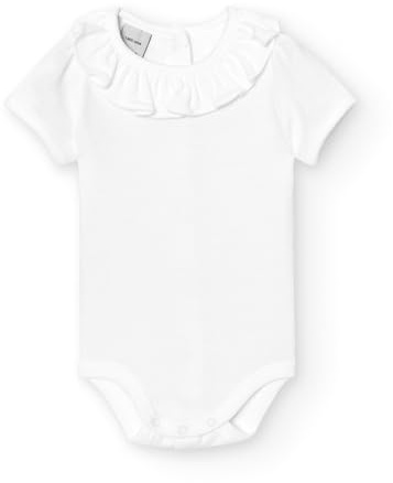 BABIDU Body Bebé Manga Corta Cuello Volante Algodón 100%, Body Bebé Recién Nacido Tejido Hipoalergénico Suave y Transpirable Para Piel Sensible, Primera Puesta, Ropa Bebé Niño y Niña Unisex
