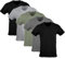 Gildan Men's V-Neck T-Shirts, Multipack, Style G1103 Undershirt, Black/Sport Grey/Charcoal/Military Green (5-Pack), L