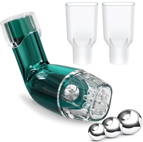 Flutter Valve Breathing Exercise Device for Lungs, Portable Lung Exerciser & Mucus Clearance Device, Adjustable Resistance for Mucus Removal