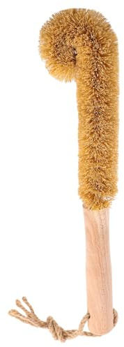Healeved Brosse Nettoyage Fibre Naturelle Bouteille Tasse Poignée Allongée Verre Café Nettoyage Facile Recoins