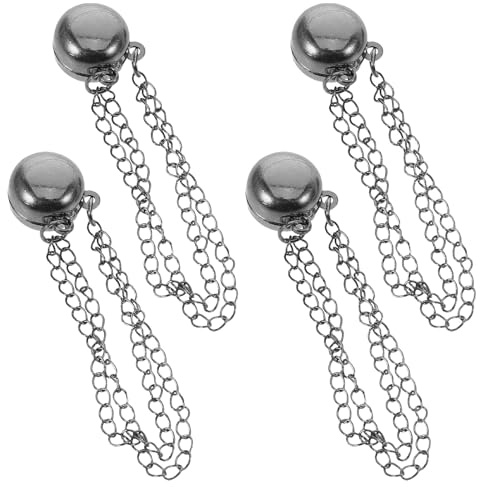 Generic 4 St Magnetiska Klädklämmor Byxlängd Sömnad Magnetknappar Förhindra Dragning och Hålla Byxben och Prydliga Universella Clips för T-shirts Ärmar och Kragar