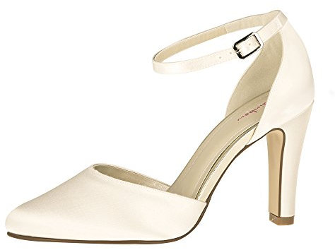 Rainbow Club Brautschuhe Dana - Ivory Satin - Pumps Größe 39.5 EU 6.5 UK Damen