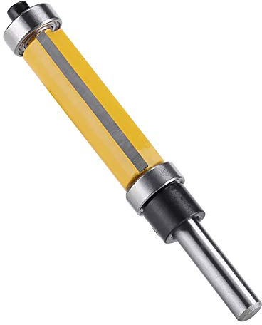 Nikou Router Bit, 1/4 Inch Shank Flush Trim With Top and Bottom Bearing 1-1/2H Wood Top Woodworking Milling Cutter Tool