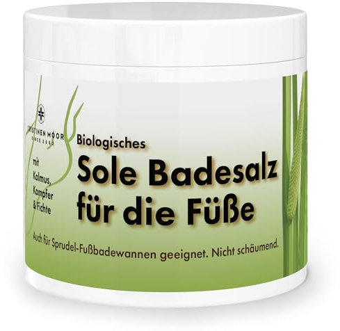 CristinenMoor Biologisches Sole Badesalz für die Füße 500 g, 100% natürliches Fußbadesalz bei Hornhaut, gegen Trockenheit, schwitzende Füße, Fußgeruch I naturkosmetisch zertifiziert by Icada