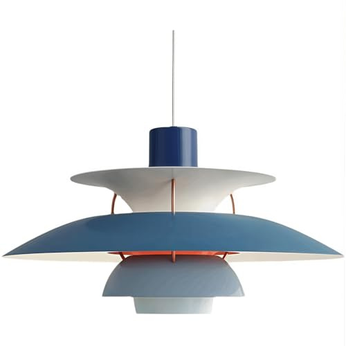WQCSH Modern ljuskrona kreativ enkel ljuskrona matsal vardagsrum kök kontor dekorera Danmark design (Blå-30CM)