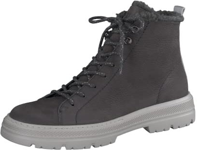Paul Green Damen SUPER Soft Schnürstiefelette mit Warmfutter, Frauen Schnürstiefeletten,Warm gefüttert,schnürboots,Boots,Grau (Iron),38.5 EU / 5.5 UK