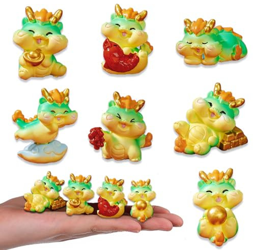 JAHEMU Decoración de Pastel Dragón Topper Tarta Cumpleaños Mini Figura dragón para Baby Shower Artículos de Decoración Regalos Niños Cumpleaños