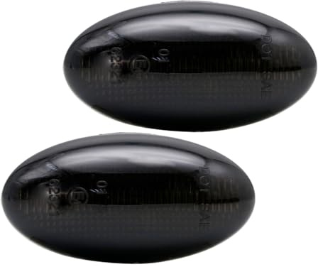 AUTO-STYLE Set de Clignotants Latéraux LED compatible avec Peugeot modèles divers - Fumée - incl. Feux Dynamiques