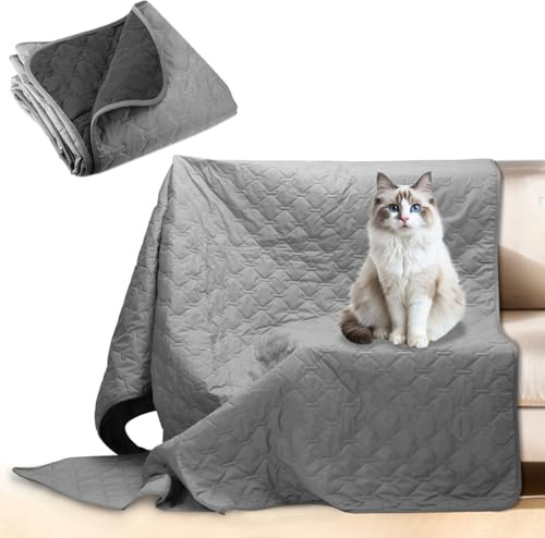 QWORK® Manta para Perros y Gatos 150 x 200 cm, Lavable, Funda para Sofá Cama y Muebles