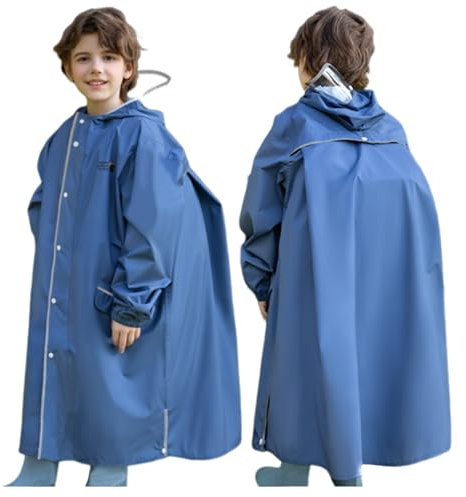 Cycling Raincoat Kids Rain Jacket Student Girls Rain Poncho Boys Rain Wear