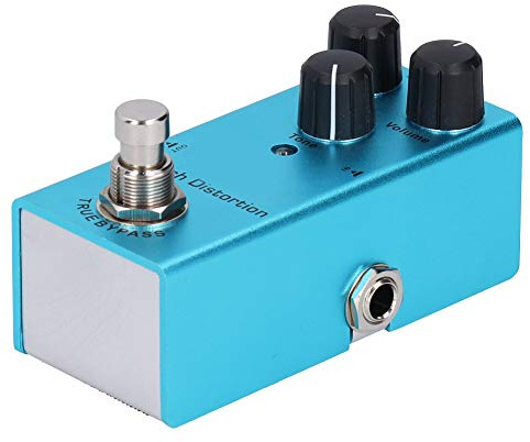 Guitar Distortion Pedal, Guitar Pedal Guitar Effects Pedal Crunch Distortion Electric Guitar Effects Pedal DC 9V Mini True Bypass Aluminum Alloy for Electric Guitar
