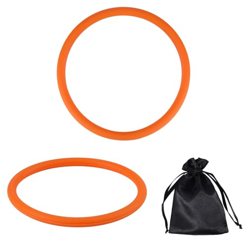 Gosknor 2pz Cinghia di Supporto per Tendine Rotuleo, Silicone Fascia Rotulea con Borsa Portaoggetti Cinghia per Ginocchio Stabilizzatrice Rotulea per Basket Corsa Maglioni Calcio (Arancia)