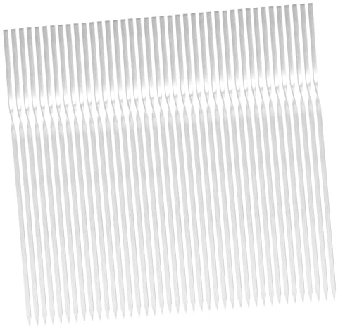 MERRYHAPY Spiedini Riutilizzabili in Acciaio Resistente Per Barbecue Bastoncini Larghi Per Grigliate Accessori Per Resistenti e Duraturi