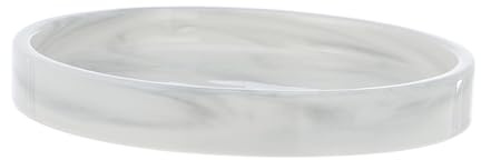 iplusmile Plateau de Rangement en Céramique Marbrée Assiette à Bijoux Plateau à Fruits pour Maison Salle de Bain Restaurant Mariage Décoration Rond 17,8 Cm