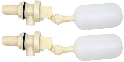 2 Stück Wasserschwimmer-Kugelventil mit Verstellbarem Arm 1/2 NPT Automatische Befüllung Luftbefeuchter Hund Wassernapf Schwimmerventil für Rinder Schafe Wassertank Teiche Fisch Aquarium Vieh