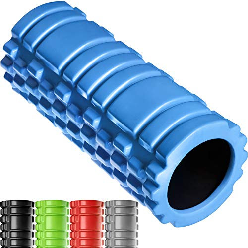 TecTake Faszienrolle | Massagerolle für die Faszien | Zur Selbstmassage und Behandlung des Bindegewebes - diverse Farben - (Blau | Nr. 402843)