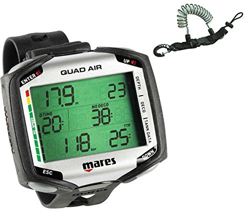 Computer di immersione di Mares QUAD Air Scuba Diving Computer w/bobina di cordino