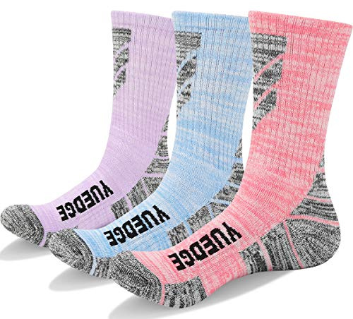 KOOOGEAR Womens Ladies Walking Hiking Socks Anti Blister Cushioned Thermal Sports Work Socks 3-7 Multipack Winter Thick Warm Cotton Non Slip Outdoor Trekking Athletic Socks