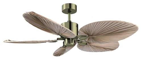 Cecotec - Deckenventilatoren EnergySilence Aero 5200 Natural Palm, DC 42 W Motor, Durchmesser 127 cm, Fernbedienung, Timer, 6 Geschwindigkeiten, Sommer und Winter, Explosionsrotation, Stille