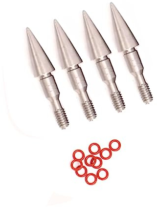 ACCMOS 12Stück Pfeilspitzen für Bogenschießen 70/80/90/100/125/150 Grain Jagd Übung Pfeilspitze Verjüngt Rostfreier Stahl Pfeilspitze (80 Grain)