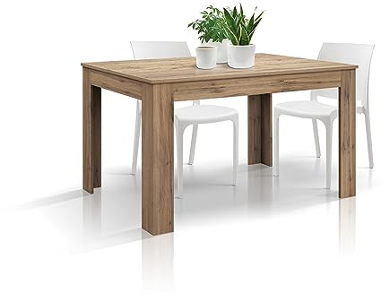 PAZZO DESIGN Tavolo Allungabile Nina, Rovere Rustico, Nobilitato Melaminico, Tavolo Cucina, Tavolo Sala da Pranzo, Tavolo Soggiorno, Made in Italy, 120x80x77 cm