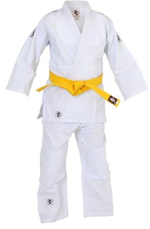 BUDOFIGHT Kimono de judo Initiation avec bande blanc 110 cm
