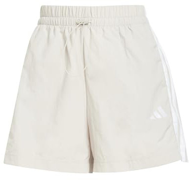 adidas Damen Essentials 3-Stripes Lifestyle Woven Shorts, Wonder Alumina/White, M