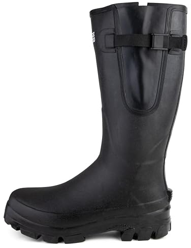 Savage Island GlenXT 5 mm neoprenfodrade justerbara Wellington-stövlar vattentäta naturgummi utomhusisolerade varma gummistövlar, Svart, 37 EU