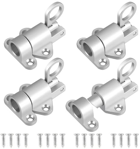 4 Pezzi Chiavistello a Molla Serratura Automatica in Alluminio con Viti Blocco Sicuro per Porte Legno, Finestre e Armadi Installazione Rapida & Resistente alla Ruggine