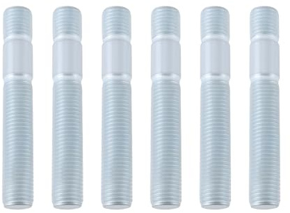 SG Store 6 Stück 10.9 Level M12x1.5 Doppelgewindebolzen Geeignet für Rallye-Sportwagen L = 80 mm