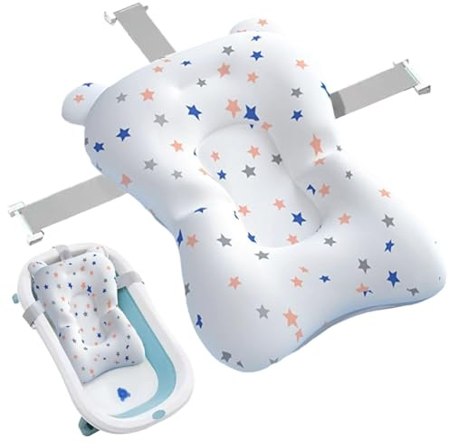 Gcroet Siège de Bain pour bébé, Support de Bain pour bébé réglable et sans Glissement avec Fixation à Trois, Cadeaux Nourrisson Assis et allongé pour Les Filles, Les garçons.